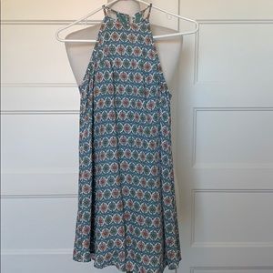 Flower Patterned Halter dress